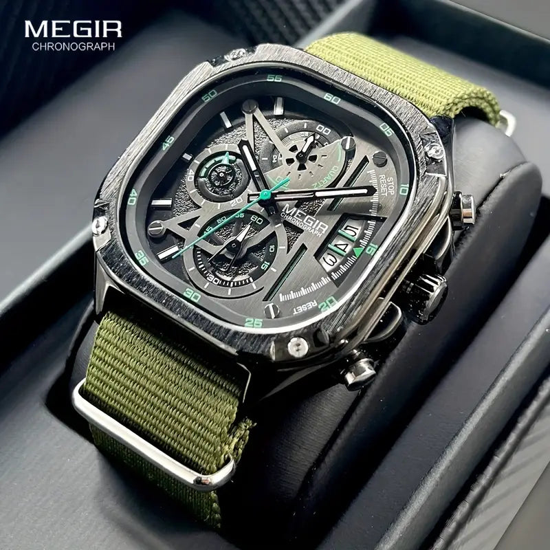 MEGIR Black Quartz Watch